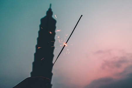 steel wool photography of tower thumbnail