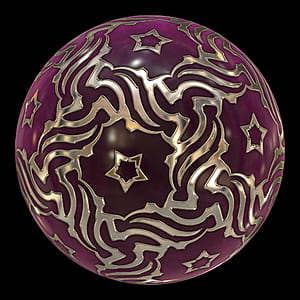 round purple and gray glass decor thumbnail