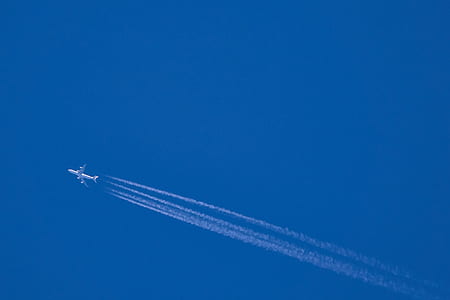 white airliner on air thumbnail