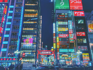 city buildings during nighttime thumbnail