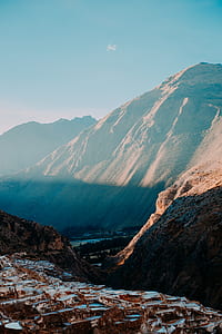 aerial photography of brown mountain at daytime thumbnail