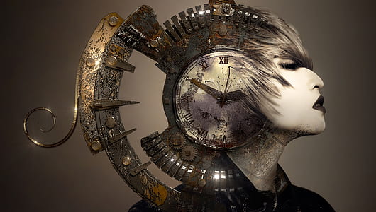 girl clock illustration thumbnail