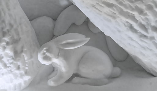 white rabbit statue thumbnail