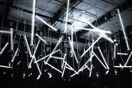 grayscale photography of fluorescent lamps thumbnail