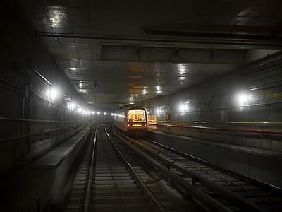 white train on subway thumbnail
