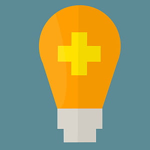 Illustration of light bulb, concept of new ideas. thumbnail