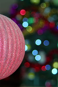 bokeh photography of pink bauble thumbnail