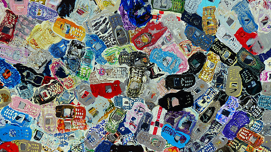 assorted-color mobile phones painting thumbnail