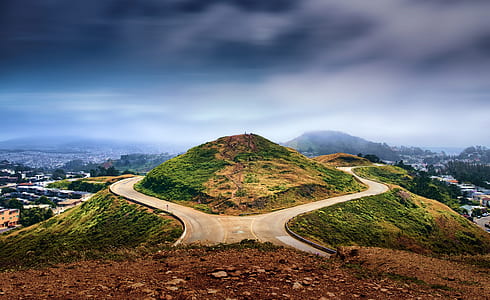 road, landscape, hill, usa thumbnail