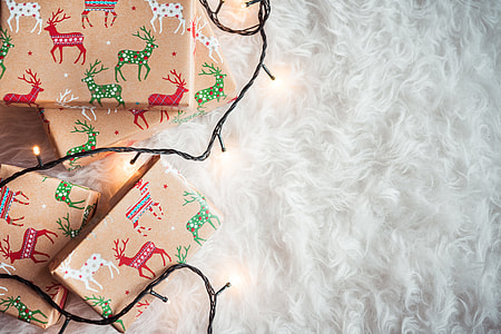 Christmas Gifts Still Life with Room For Text thumbnail