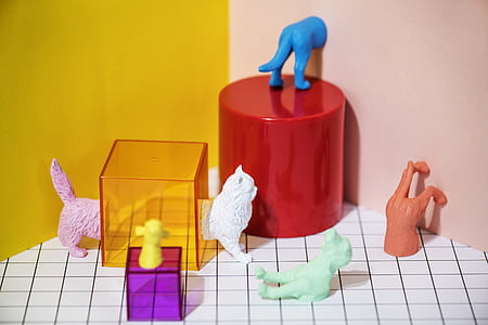 assorted-color animal plastic toy lot thumbnail
