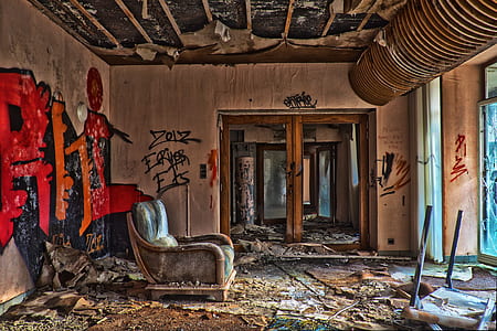 destroyed living room photo thumbnail