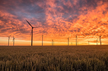 windmill during sunset thumbnail
