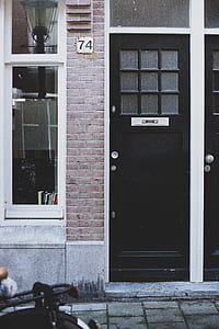 black wooden door thumbnail