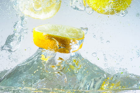 sliced lemon fruit on water thumbnail