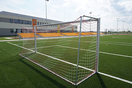 football game field goal net at daytime thumbnail