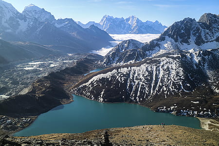 mountain covered with snow thumbnail