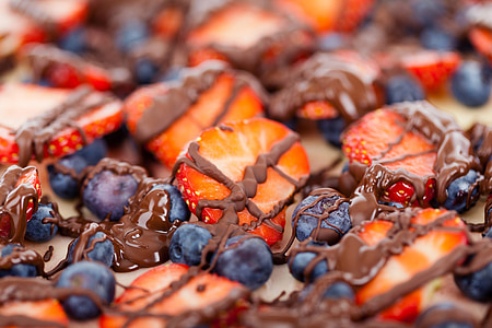 sliced strawberry chocolate coated pastry thumbnail