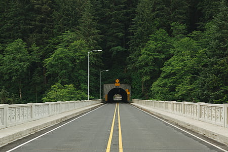 free roadway and view of tunnel under the mountain thumbnail