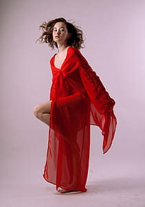 woman wearing red lingerie dress photography thumbnail