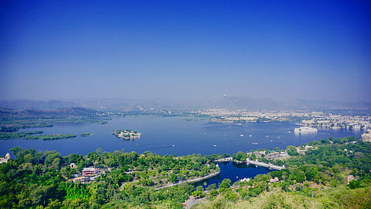 sea, city, landscape, mountains thumbnail