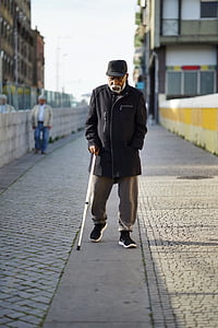 man walking on bridge thumbnail