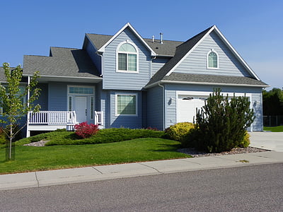 gray and blue 2-storey house thumbnail
