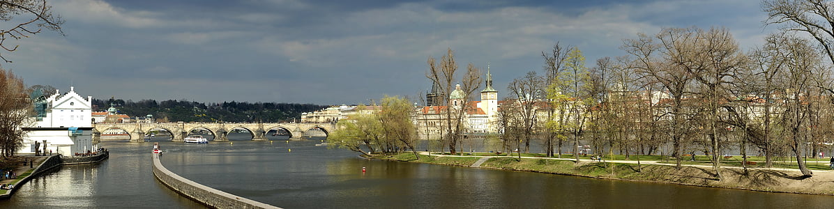 landmark photography of large body of water across buildings at daytime thumbnail