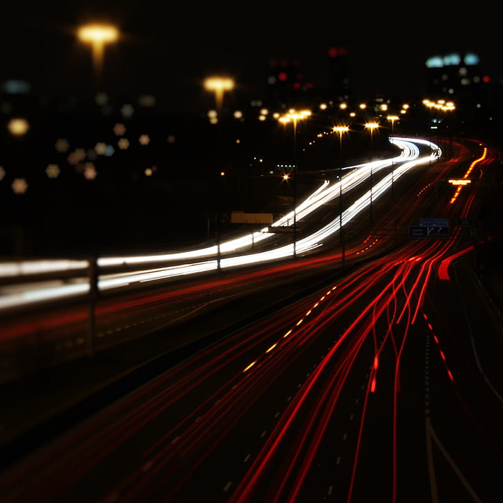 time lapse photography of street at nighttime