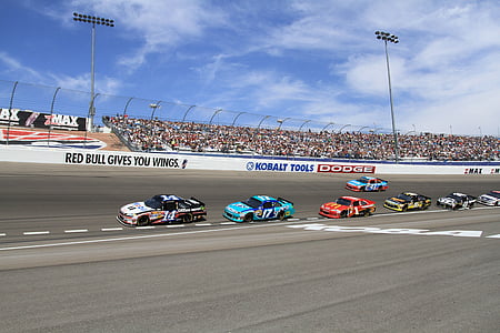 NASCAR racing during daytime thumbnail
