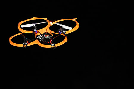 orange and black quadcopter video drone thumbnail
