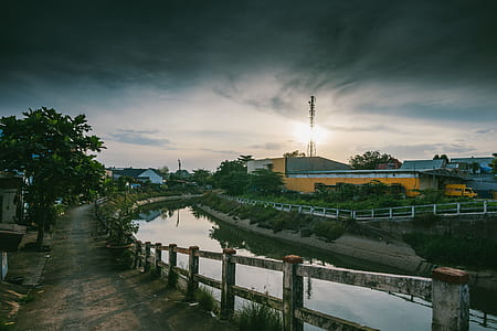 Road Beside Calm Body of Water thumbnail