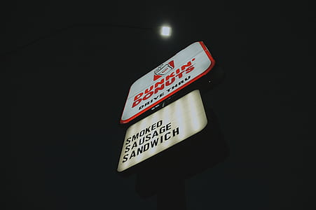 Dunkin Donuts smoked sauce sandwich signage under light thumbnail