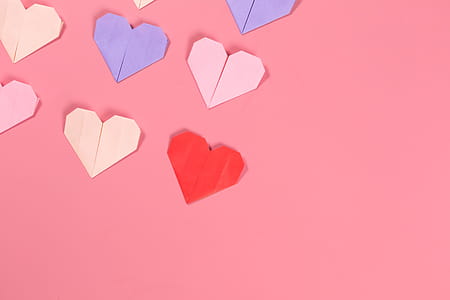 Heart Shapes On Pink Photo thumbnail
