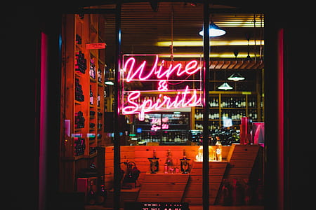 Wine & Spirits lighted signage thumbnail