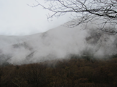 green mountain with full of fog thumbnail