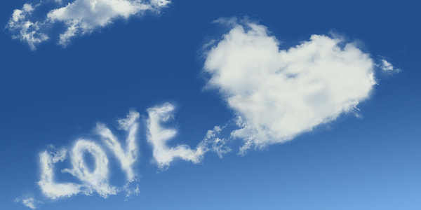 Love text heart clouds thumbnail