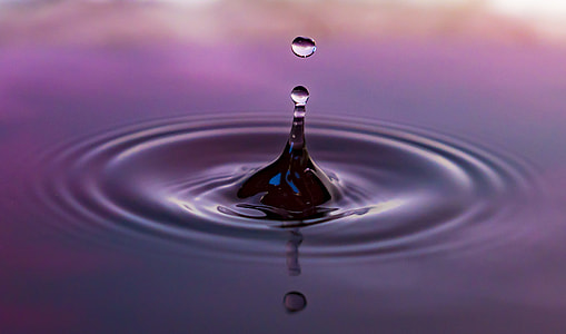 macro photography of drop on water thumbnail