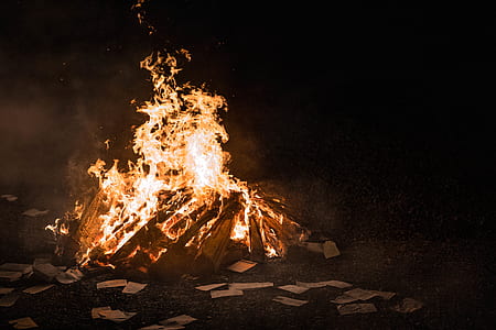 bonfire during nighttime thumbnail