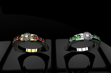 two silver-colored rings thumbnail