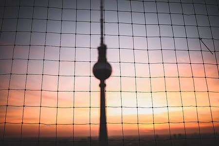 silhouette of rope near net thumbnail