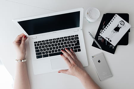 Workplace with laptop on table at home thumbnail