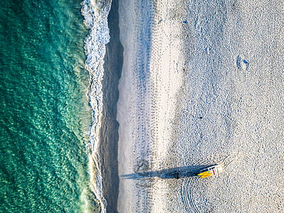 aerial photography of seashore thumbnail