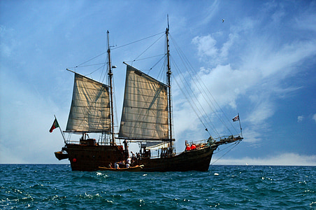 brown and beige galleon ship thumbnail