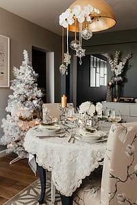 Silver Christmas decorations thumbnail