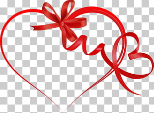 Heart Valentines Day Ribbon , Heart Ribbon s, red ribbon heart graphic PNG clipart