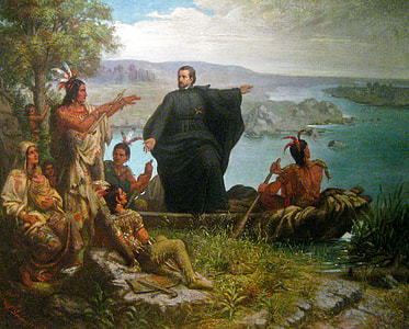 Père Marquette and the Indians in Michigan thumbnail