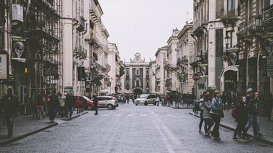 Group of People Walking on Street thumbnail