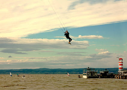 man paragliding during daytime thumbnail