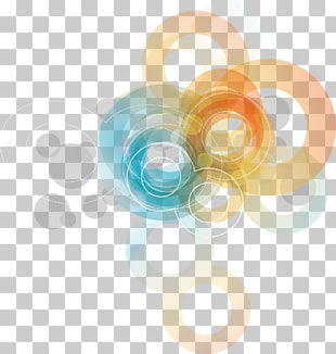 Circle Abstraction, Abstract color shading card, teal, orange, and gray bubbles illustration PNG clipart